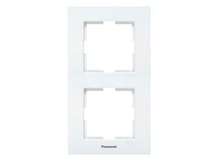 Rama verticala 2 posturi, aparataj de camera cu montaj ingropat, Karre Plus Panasonic P-KPR2V