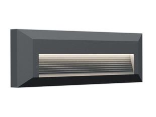 Aplica LED de exterior Braytron VEKTA-B BR-BG38-01982, 3W, 180lm, IP65, dreptunghi, fumuriu
