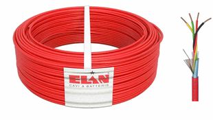 Cablu incendiu 4x8/10, diametru 5.3mm, cupru, ecranat, rosu, rola 200m, ELAN EL 4x8/10 Tw (034801R)