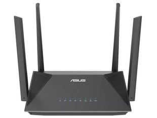 Router wireless ASUS RT-AX52, Dual Band Wi-Fi 6 AX1800, 2.4/5 GHz, 3× Gigabit LAN, AiMesh, negru, RT-AX52