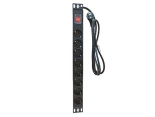 Prelungitor 8 prize, comutator, cablu de 2m, mufe Schuko, Safer SAF- PDU8