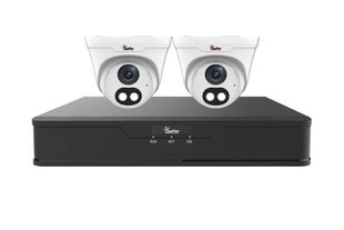 Kit de supraveghere cu 2 camere Full HD, 2.8mm, Iluminare Duala 30m, Audio, PoE, NVR 4 canale, Safer SAF-KITIPC2INTP2K