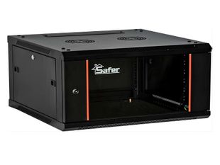 Rack 4U, montaj pe perete 600x450, yala cu cheie, usa din sticla securizata, Safer SAF-WMA-6404