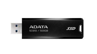 Memorie USB 3.2 Gen2, capacitate 500GB, viteza pana la 550MBps, Adata SC610-500G-CBK/RD