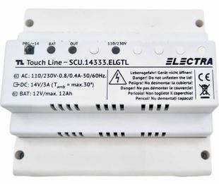 Sursa de alimentare pentru 2/3 familii Electra Touch Line, generatia 3, montaj sina DIN, alb, SCU.14333.ELGTL