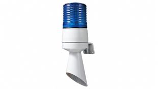 Semnalizator luminos si acustic LED cu buzzer Qlight S60ADL-24-B, AC220V, albastru, fixa/intermitenta, 60/80 flash/min, 100 dB, IP54, ABS