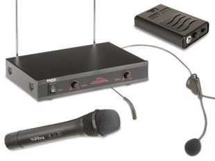 Set 1 microfon wireless de mana si 1 casca Ibiza VHF2H123
