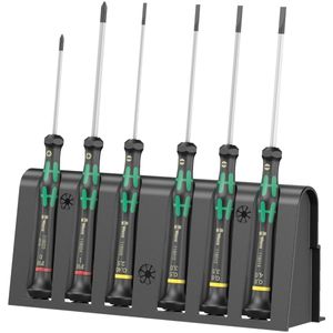 Set 6 surubelnite pentru aplicatii electronice de precizie Wera Kraftform Micro, suport inclus, 5118152001