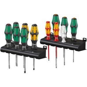 Set 12 surubelnite universale Wera Kraftform XXL, maner ergonomic, varf Lasertip, suport perete inclus, 5051010001