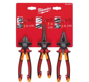 Set 3 clesti Milwaukee VDE izolati, rezistenti la 1.000V, certificati EN/IEC 60900, rezistenta mare la coroziune, 4932464575