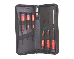 Set 6 surubelnite de precizie PH si SL Milwaukee, husa textila cu fermoar, 4932471869