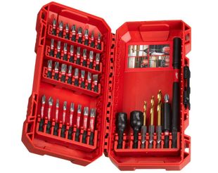 Set biti si burghie 40 de piese Shockwave Milwaukee 4932492004, cutie de plastic cu capac transparent