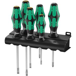 Set 6 surubelnite Kraftform Plus Lasertip Wera, cu suport, protectie anti-rasturnare, 5105656001