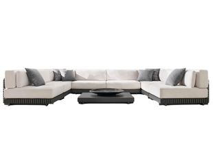 Set mobilier terasa/gradina Virtuoso SET KYOTO RHO, aluminiu 6063, 2x coltare, 6x fotolii, 1x masuta, perne incluse, rezistent la apa