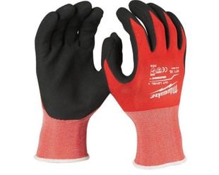 Set manusi Milwaukee rezistente la taiere Nivel A, marimea XL, 12 bucati, 4932471616