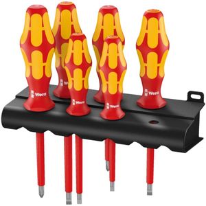 Set surubelnite 160 i/6 Kraftform Plus seria 100 Wera, 6 piese, zone de prindere, lame izolate, 5006145001