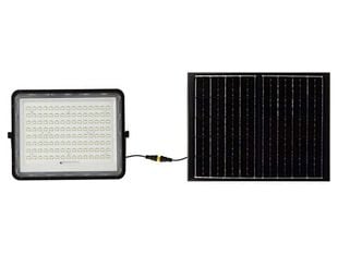 Reflector LED cu panou solar 20W, 1800lm, culoare lumina alb rece, IP65, telecomanda, aluminiu negru, V-Tac SKU-7827 