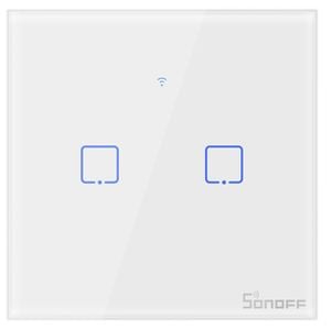 Intrerupator Wifi + RF incastrabil Alb 2 circuite SONOFF SONOFF-TXT1EU2C