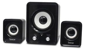 Set boxe PC 2.1 6W + 5W, negre, Spacer SPB-807-BK