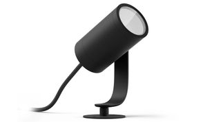 Spot LED inteligent de exterior Philips Hue Lily 8718696167977, 8W, 590 lm, RGBW, 2000-6500K, IP65, compatibil Hue Bridge, negru