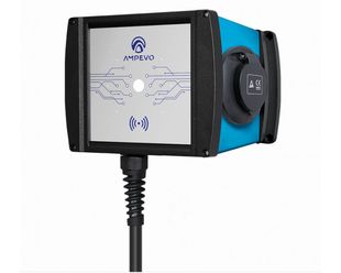 Statie de incarcare masini electrice AMPEVO 22 kW,  32A, Type 2, Aplicatie mobila, IP65, trifazat, AMP322T2GO-CP