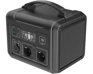Statie de incarcare portabila Ezviz PS600, 607Wh, USB, Lumina LED, Display Smart, 2x priza 220v, negru