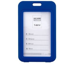Suport ecuson pentru carduri control acces Yli CH-001V, din PVC, prindere verticala