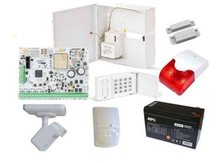 Kit alarma ELDES hibrid, 144 zone, sirena interior, GSM / GPRS KIT3842ZONEINT