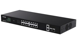 Switch PoE+ Tenda TND-TEG1120P-16-150W, 20 porturi, fara management, 18x porturi GE, 2x porturi SFP, 135W, protectie 6KV, mod Extend 250m