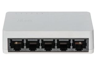 Switch retea 5 porturi Fast Ethernet Unmanaged, Plug & Play, montare desktop/perete, Hikvision Hilook NS-0105D