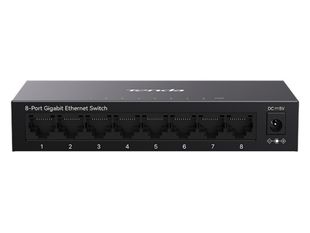 Switch retea Tenda TND-TEG1008M, V3.1, 8 porturi RJ45 1Gbps, fara management, carcasa metalica, 16Gbps, montare perete/birou