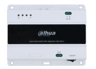 Switch videointerfon Dahua VTNS1001B-2-A, 2 fire, 4 monitoare, 2 posturi exterior, RJ45, 48VDC, montaj sina DIN