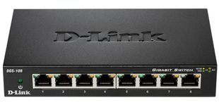 Switch 8 porturi, Gigabit, carcasa din metal, 10/100/1000 Mbps, D-Link DGS-108