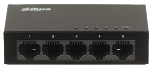 Switch Dahua Eco Series cu 5 porturi Gigabit, 5VDC 1A, Plug and Play, PFS3005-5GT-V2