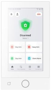 Tastatura touchscreen alarma Hikvision DS-PK670MDWNP/White, 7 inch LCD, 2 zone, cititor tag, culoarea alba
