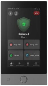 Tastatura touchscreen sistem alarma Hikvision DS-PK670MDW-HWE/Black, ecran LCD 7 inch, cititor tag incorporat, negru