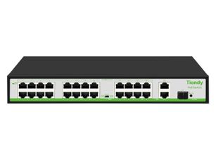 Switch PoE Tiandy, 24 porturi PoE, 2x 1Gb Uplink, 1x SFP, 260W, TC-P3S027-H2421AT260