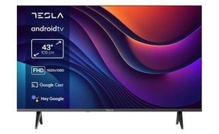 Televizor LED Full HD Tesla FHDDVB-T/T2/C/S/S2, diagonala 43 inch, unghi vizualizare 170 grade, 2x USB, 3x HDMI, Google Assistant