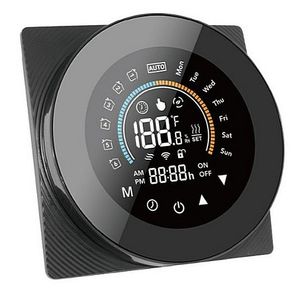 Termostat inteligent WiFi SmartWise Color, compatibil cu aplicatia eWeLink, tip C (Contact Uscat) ecran tactil LCD color, SMW-TER-CB-COL