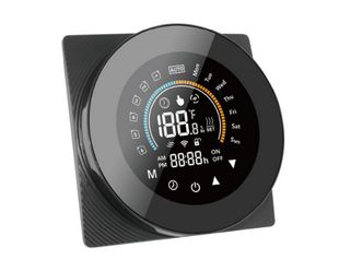 Termostat inteligent WiFi, color, compatibil cu aplicatia eWeLink, tip B (16A), Negru, SmartWise SMW-TER-BB-COL