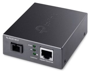 Media Convertor WDM, 1x LAN Gigabit, suporta Auto-MDI/MDIX, Extensie fibra oprica pana la 2000 m, Tp-Link TL-FC311B-2