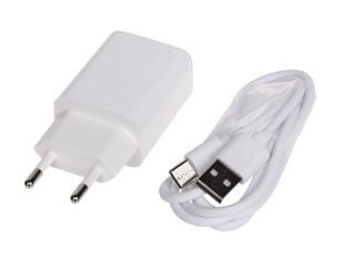 Incarcator retea cu cablu USB C, 5V, 2A, plastic alb, pentru smartphone si alte dispozitive, TS-INC5V2AC