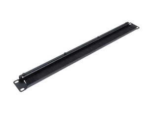Patch panel cu perie, 19 inch, 1U, metal negru, TS-PP191U-PERIE