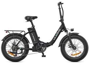 Bicicleta electrica pliabila Ulzomo ULZDPH20-BK, autonomie 89km, 350W, 36V 13Ah, 7 trepte viteza max. 25km/h, LDC, negru, anvelope 20 inch
