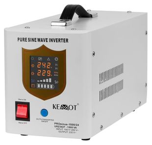 UPS Kemot pentru centrale termice, cu SINUS PUR, 220V, 1500VA, 1050W, baterie 24 V, URZ3427