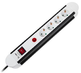 Prelungitor 4 posturi cu protectie 3 metri, URZ3068-3B