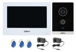 Kit videointerfon IP wireless, HD acces card Mifare, monitor 7 inci, Dahua KITMM72AA