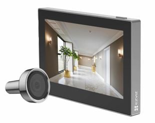 Vizor digital de usa Ezviz, Wi-Fi, ecran interior color, unghi larg de vizualizare, alimentare pe baterie, CS-HP2-Silver