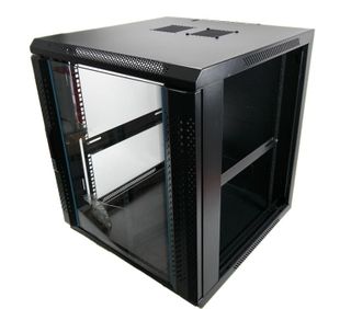Rack de perete 19 inch Xcab S, 12U, 600x600 mm, usa sticla securizata, 80 kg, IP20, negru, Xcab-12U60S.9004