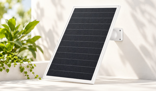 Alimentare camera supraveghere prin panou solar exterior